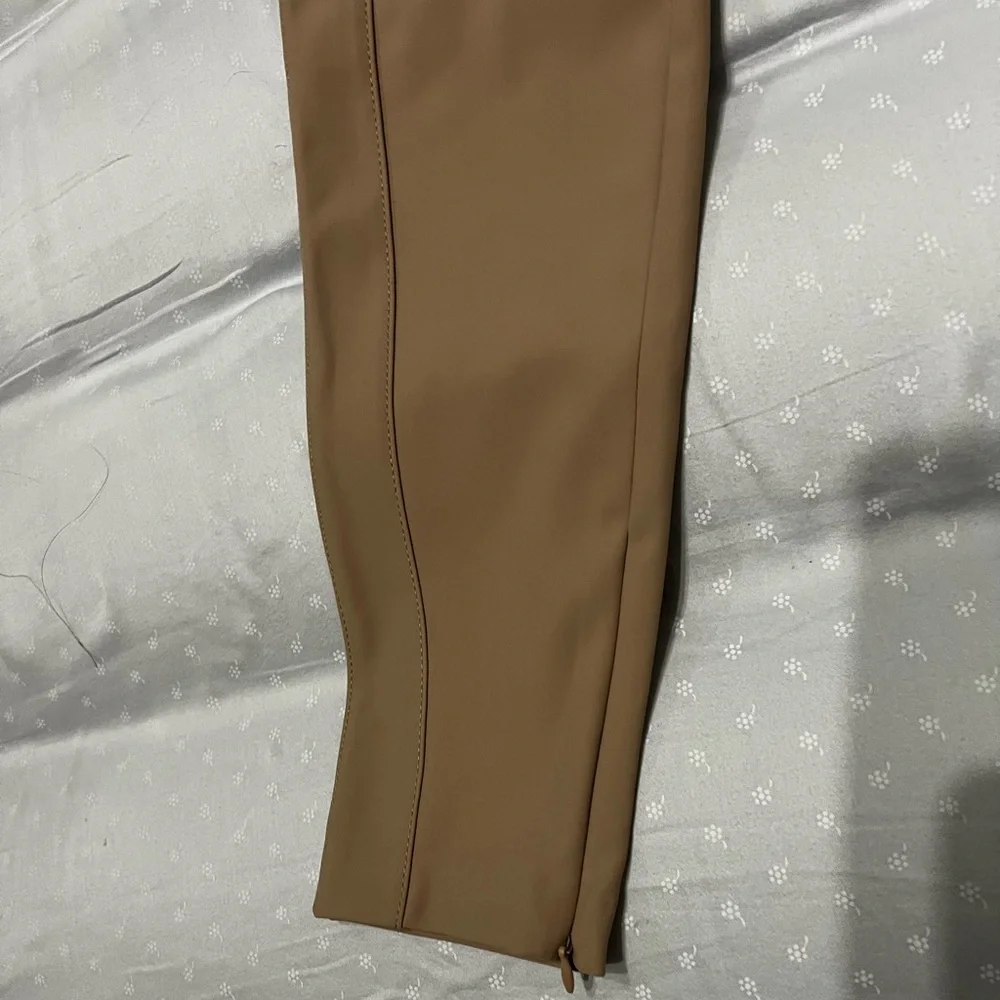 ZARA New stretch brown pants size L - Picture 3 of 4